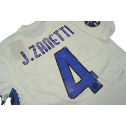 Internazionale Auswärts Weiß UCL Version 10/11 "J.Zanetti" Nr.4