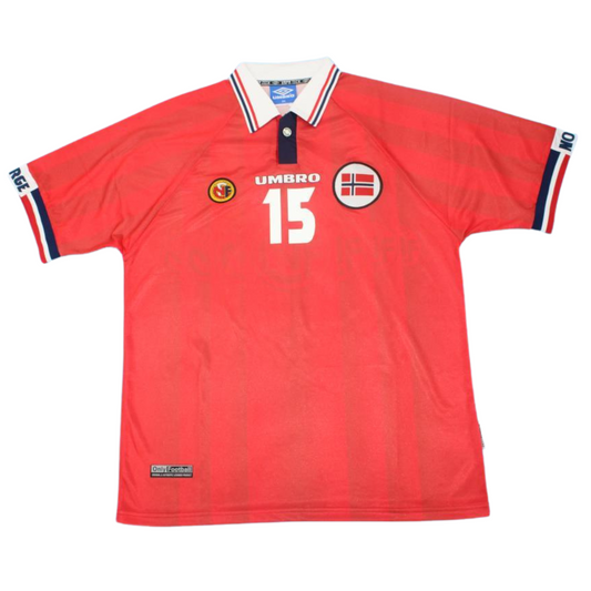Norwegen Heim 98/99 Rot "Haaland" Nr.15