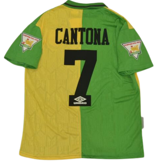 Manchester United Auswärts  Grün Gelb 92/94 "Cantona" Nº7