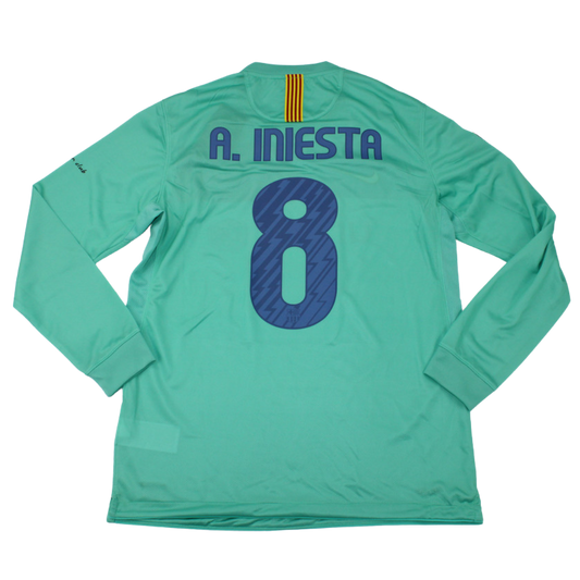 Barcelona Auswärts Langarm 10/11 "A. Iniesta" Nº 8