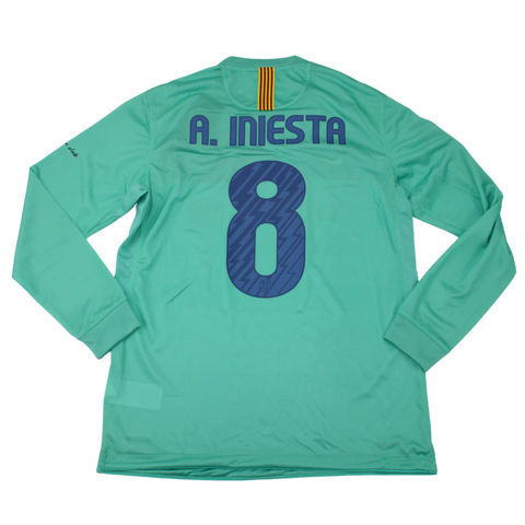 Barcelona Auswärts Langarm 10/11 "A. Iniesta" Nº 8