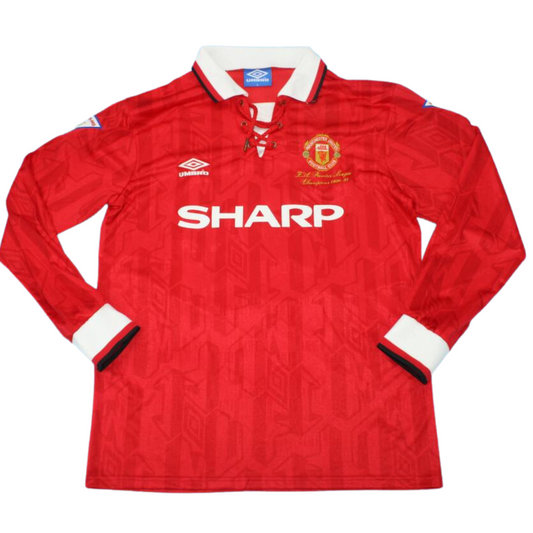 Manchester United Heim Champion Version Langarm 92/93 "Beckham" Nº28