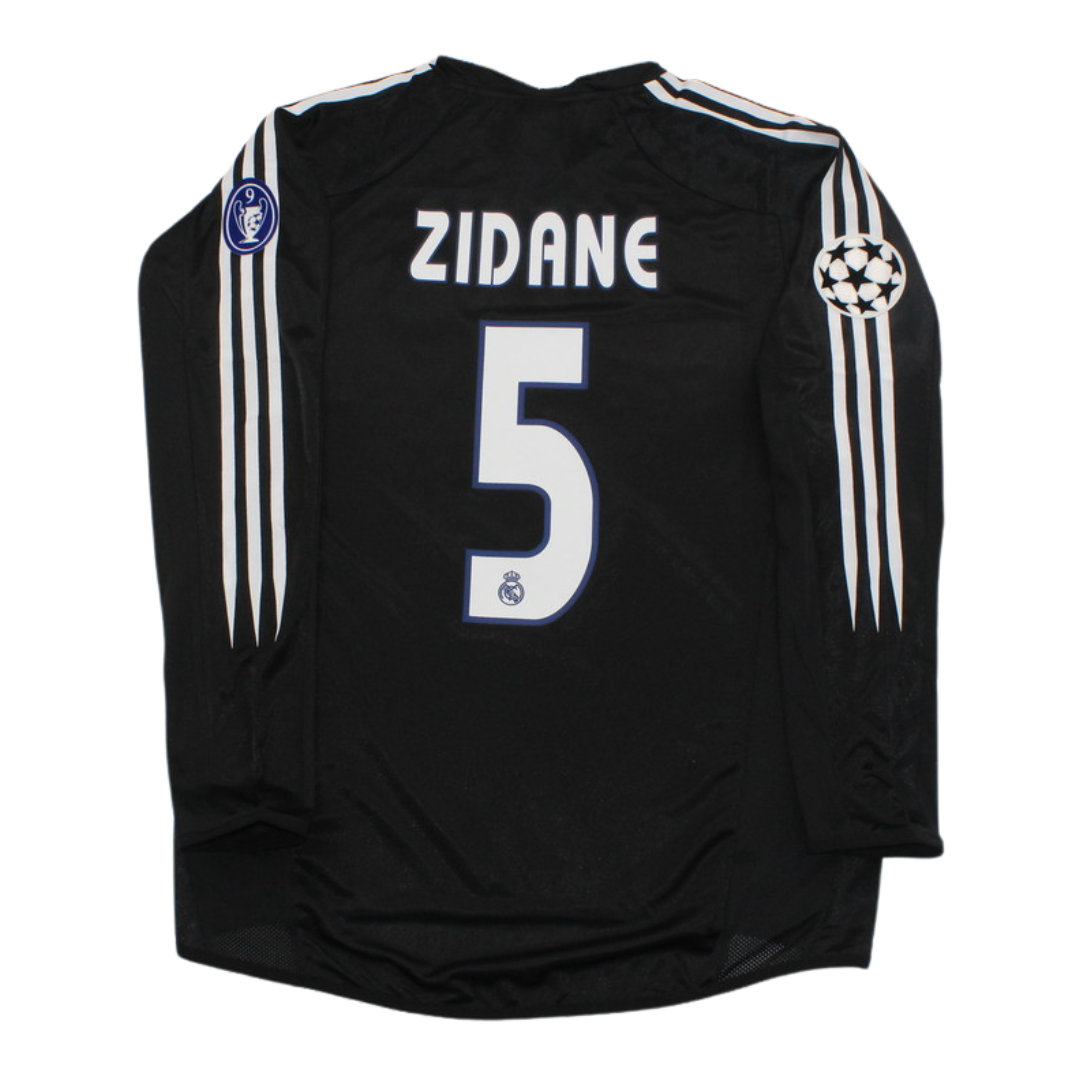 Real Madrid Auswärts Black Langarm 04/05 "Zidane" Nº 5