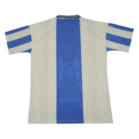 Manchester United Auswärts Blau Weiß 94/96