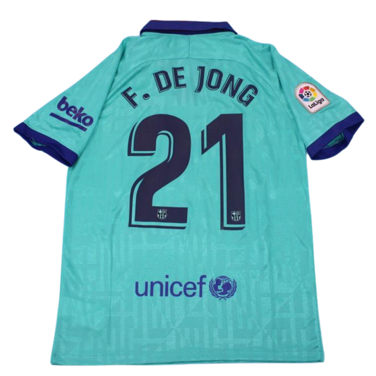 Barcelona Auswärts Alternative Grün 19/20 "F. de Jong" Nº 21
