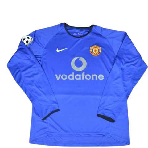 Manchester United Blau Auswärts Langarm 02/03 "Beckham" Nº7