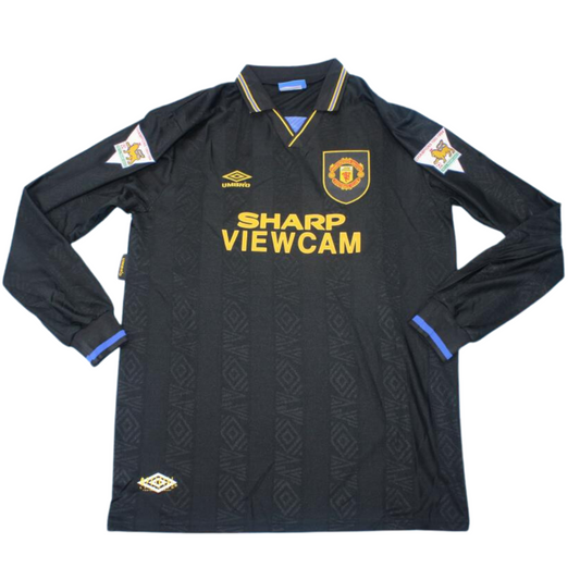 Manchester United Black Auswärts Langarm 93/95 "Cantona" Nº7