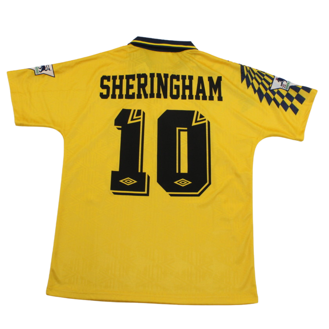 Tottenham Auswärts Gelb 92/95 "Sheringham" Nº 10