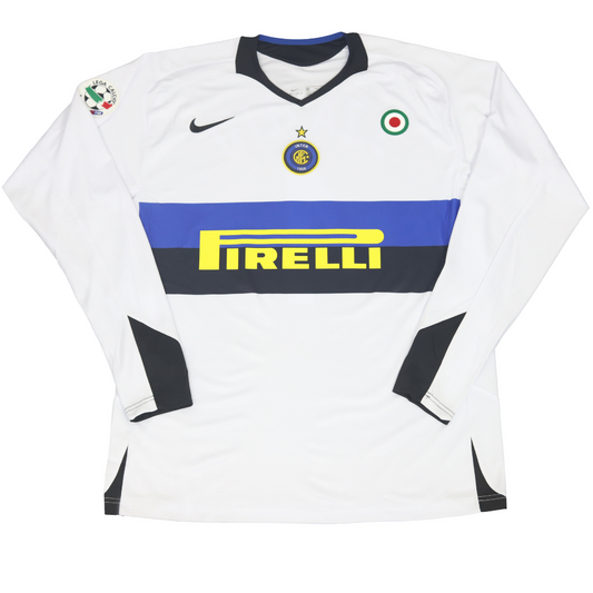Internazionale Auswärts Weiß Langarm 05/06 "J.Zanetti" Nr.4