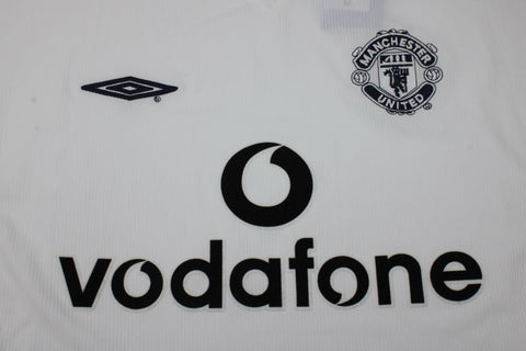 Manchester United Auswärts Weiß Langarm 99/00