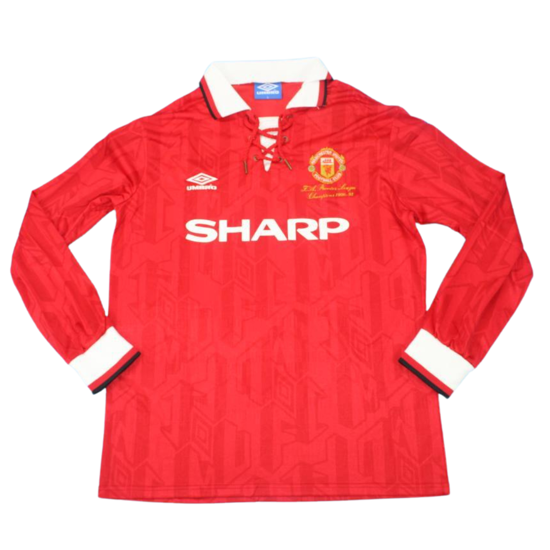 Manchester United Heim Champions Version Langarm 92/93