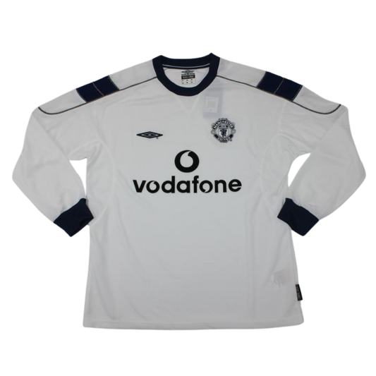 Manchester United Auswärts Weiß Langarm 99/00