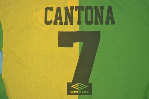Manchester United Auswärts Grün Gelb Langarm 92/94 "Cantona" Nº 7
