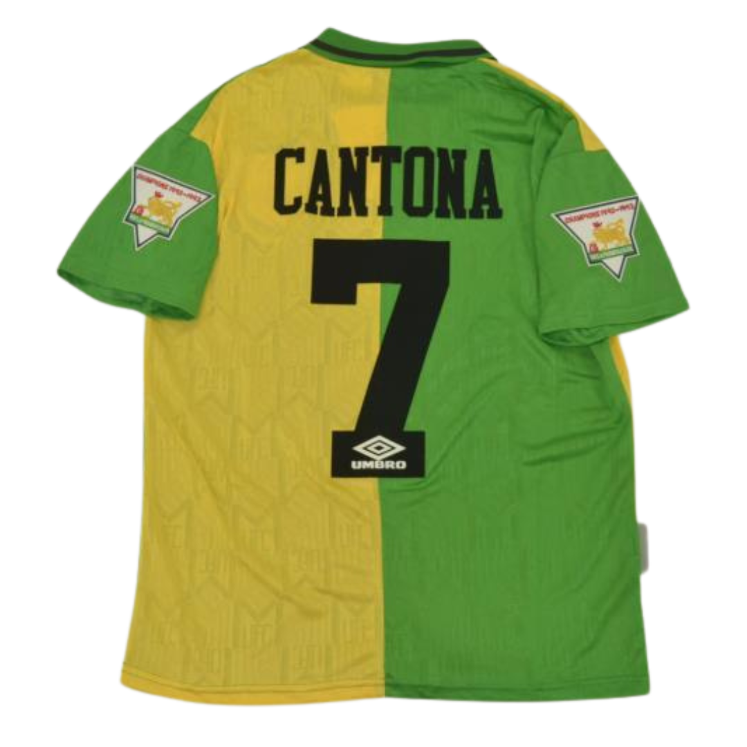 Manchester United Auswärts Grün Gelb 92/94 "Cantona" Nº 7