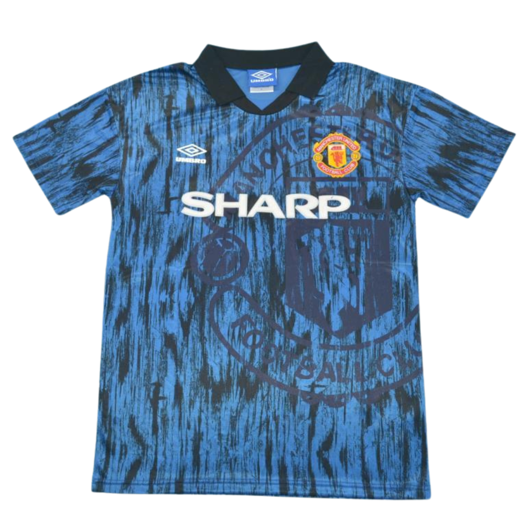 Manchester United Auswärts Blau 92/93
