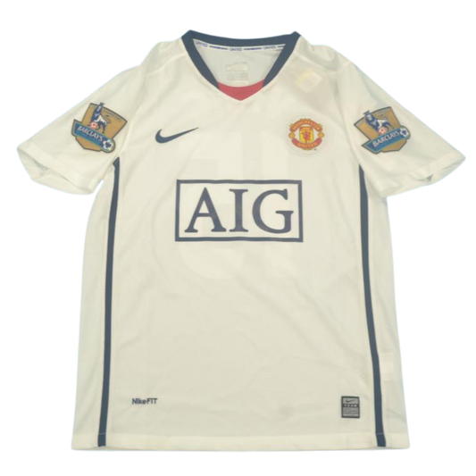 Manchester United Auswärts Weiß 08/09 "Vidic" Nº 15