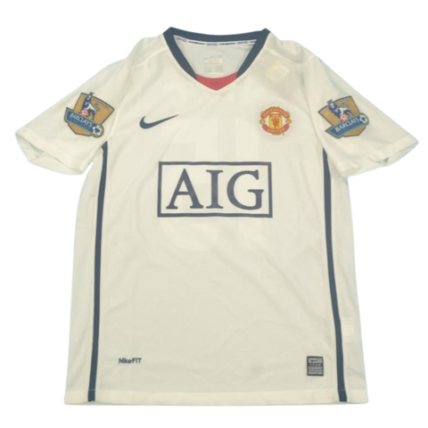 Manchester United Auswärts Weiß 08/09 "Vidic" Nº 15