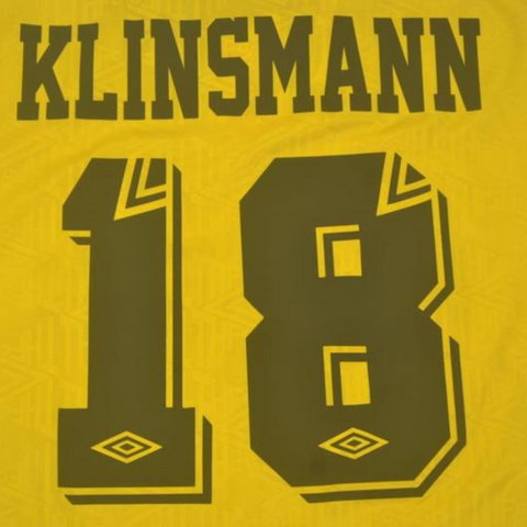 Tottenham Gelb Jersey 92/94 "Klinsmann" Nº 18
