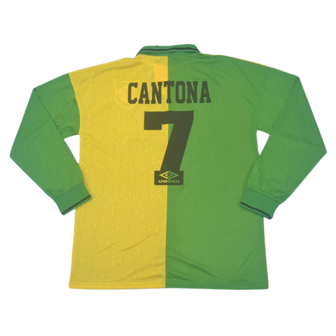 Manchester United Auswärts Grün Gelb Langarm 92/94 "Cantona" Nº 7