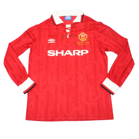 Manchester United Heim Champion Version Langarm 92/93 "Beckham" Nº28