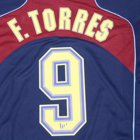 Atlético de Madrid Auswärts Blau 04/05 "F. Torres" Nº 9