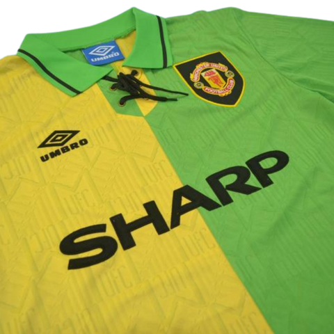 Manchester United Auswärts Grün Gelb 92/94 "Cantona" Nº 7