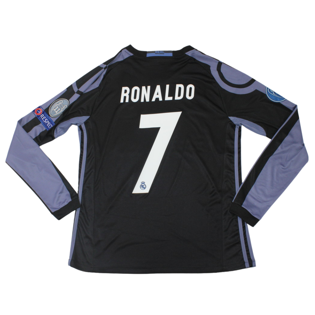 Real Madrid Auswärts Black Langarm 16/17 "Ronaldo" Nº 7