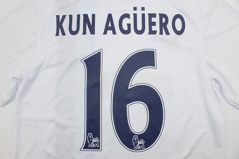 Manchester City Auswärts Weiß 13/14 "Aguero" Nº 16